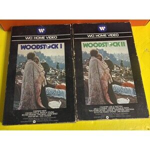Woodstock vhs 1&2 Warner WCI Big Box 1979 rare vhtf